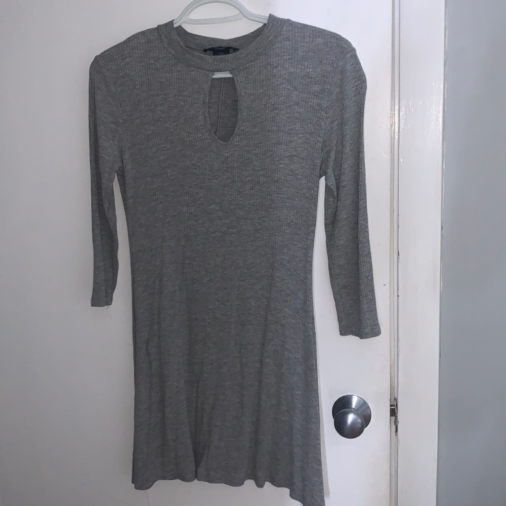 Long sleeve ribbed dress